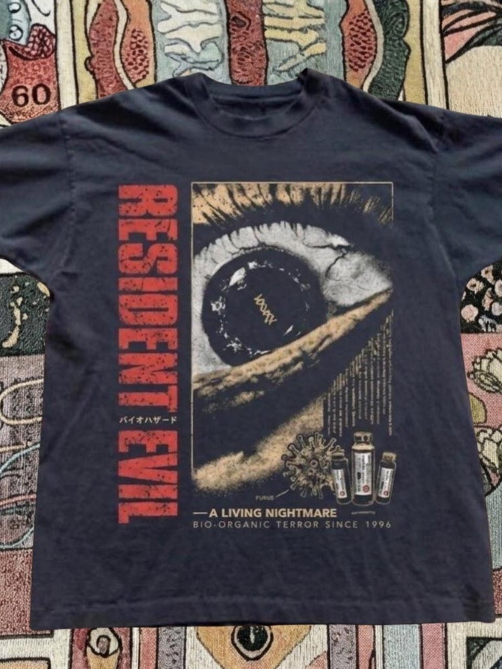 Gildan Black Resident Evil Graphic Tee with Red Lettering